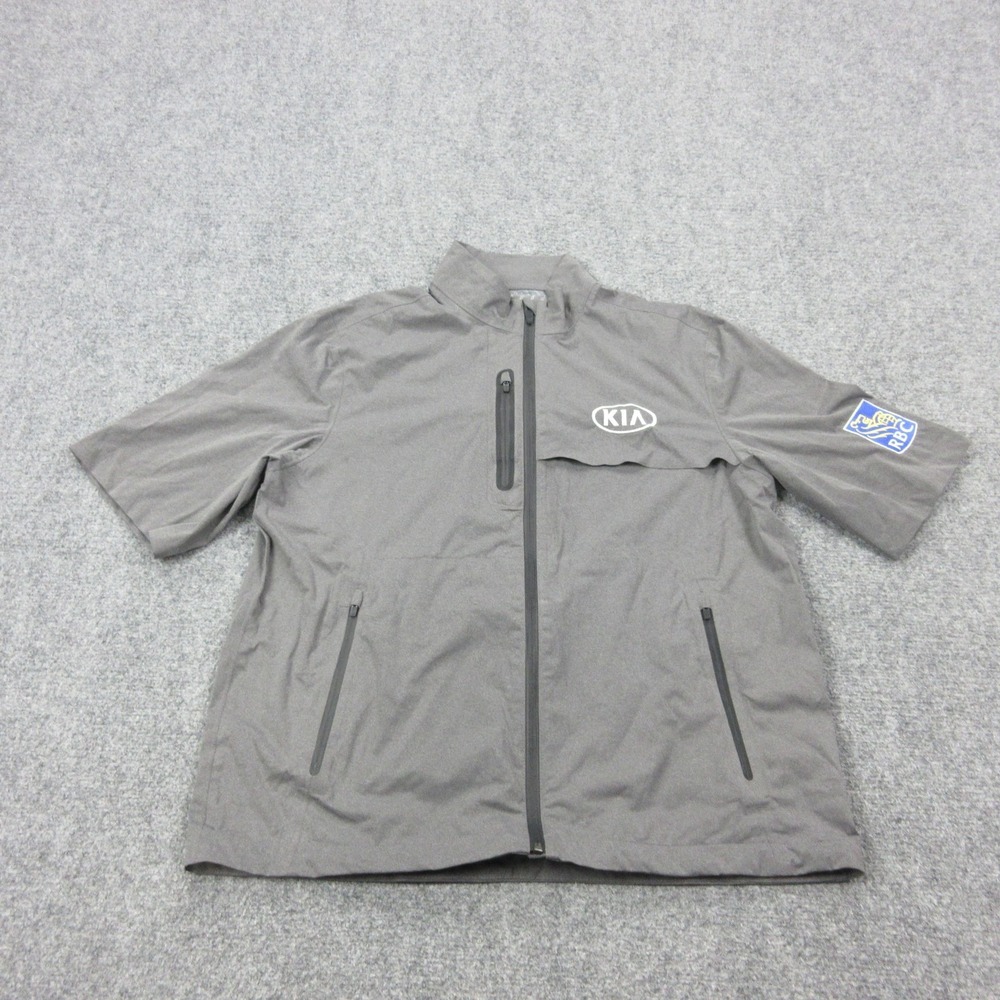 Greg Norman Jacket Mens Medium Short Sleeve Full Zip Golf Windbreaker Kia RBC